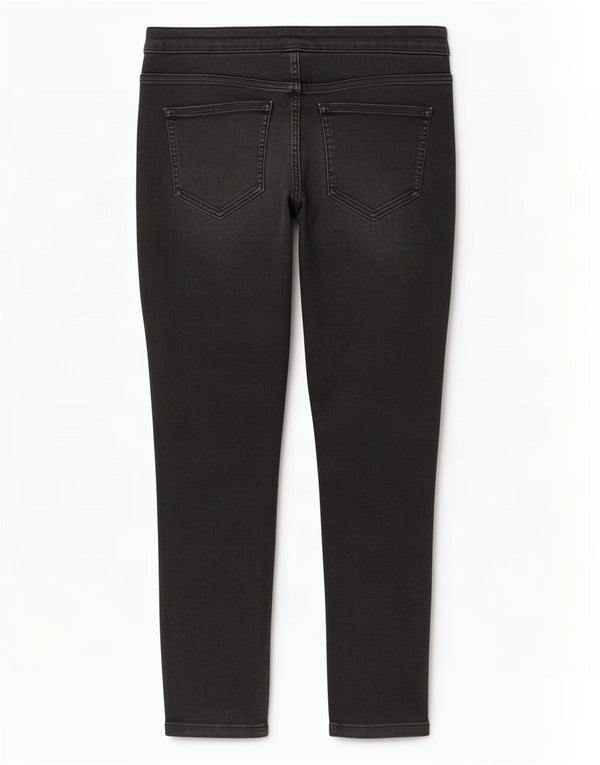 Dżinsy damskie Zara Crop Super Skinny UK 14 Medium W32 L26 Czarna bawełna
