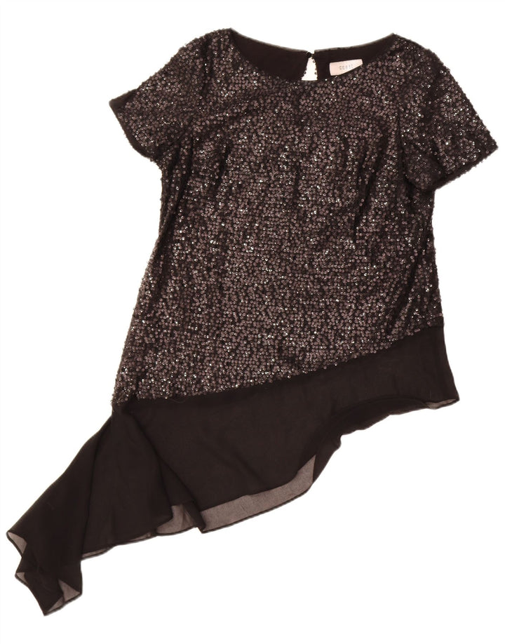 Asymetryczna bluzka damska Coast UK 12 Medium Black