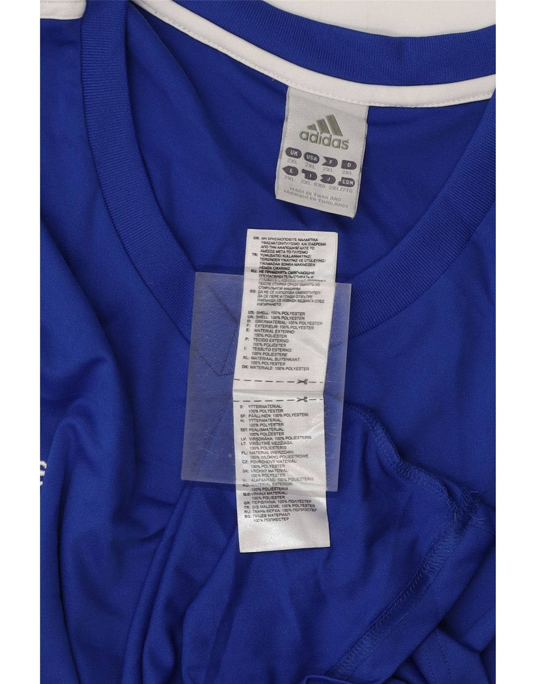 Męski T-shirt ADIDAS Climalite Top 2XL Niebieski Poliester