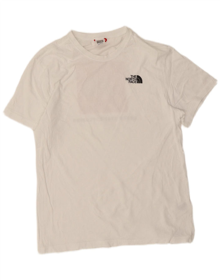 Męski T-shirt z grafiką The North Face, średni biały, bawełniany