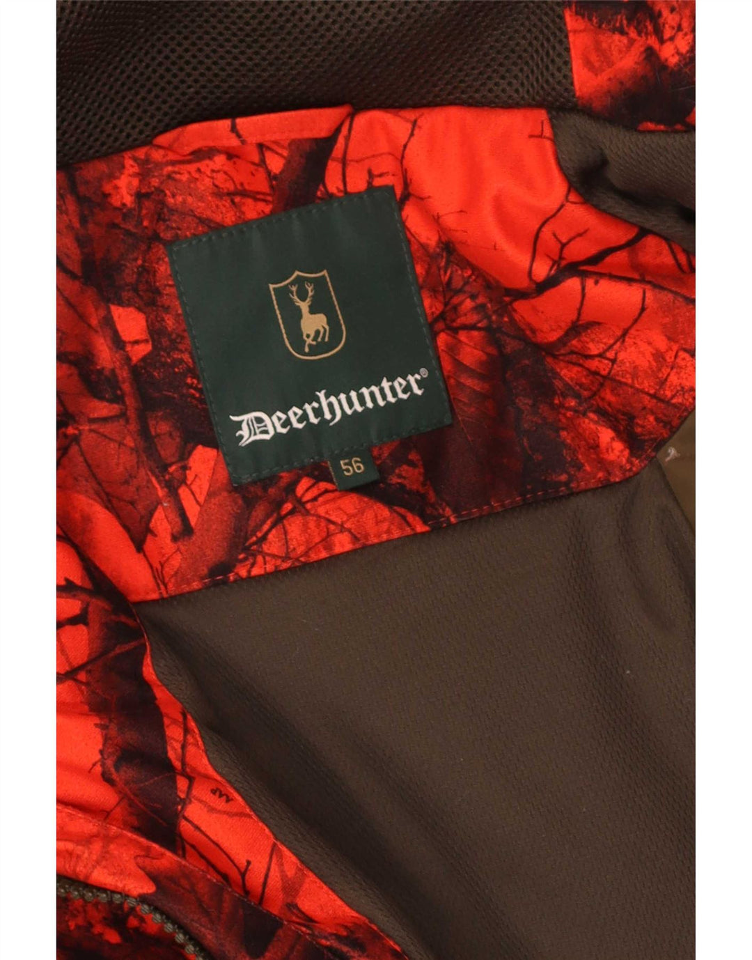 Męska kurtka wiatrówka z kapturem Deerhunter EU 56 3XL, czerwony kamuflaż