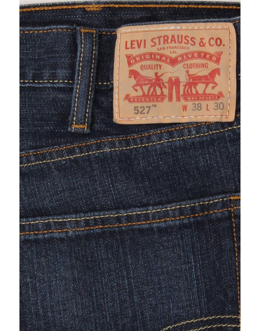 Męskie jeansy Levi's 527 Bootcut W38 L30 Granatowa bawełna