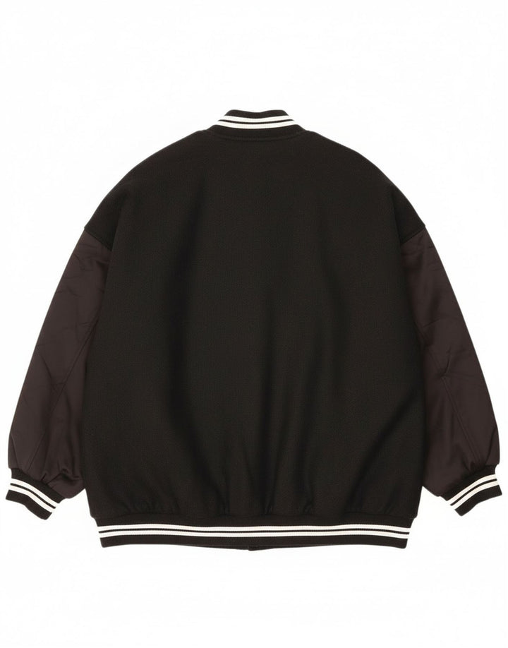 Damska kurtka typu oversize Varsity Zara UK 10, mała, czarna, z blokami kolorów