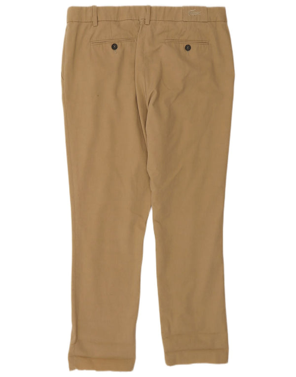 Spodnie damskie Lacoste Straight Chino Rozmiar 40 Średnie W30 L28 Beżowa bawełna
