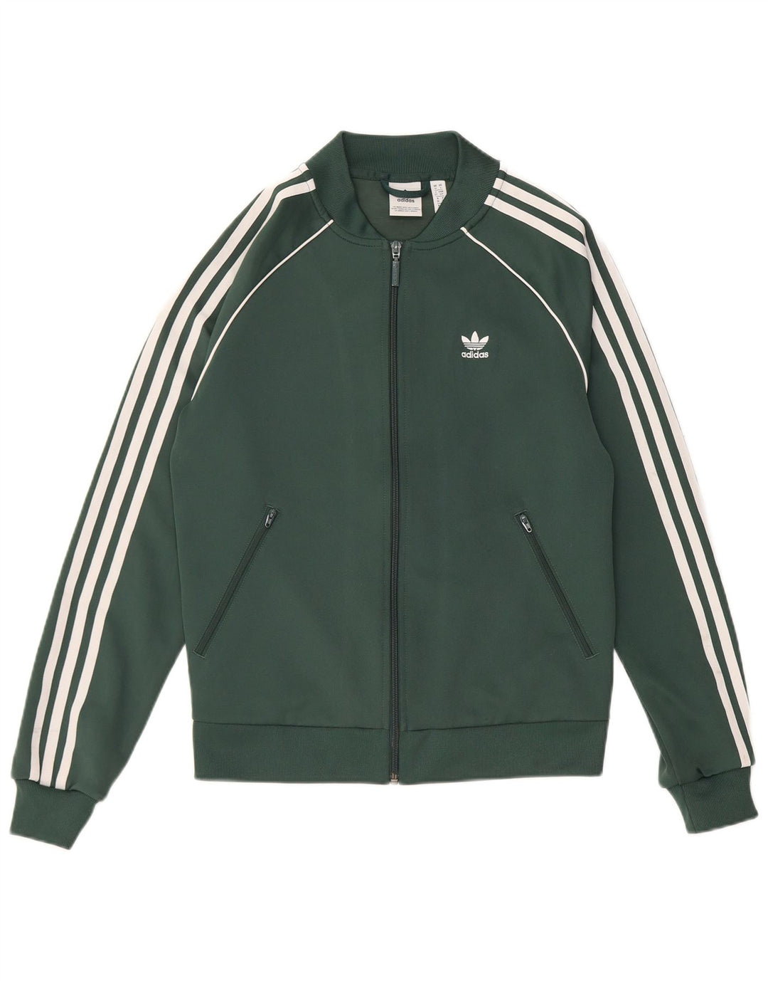 Damska kurtka dresowa Adidas o regularnym kroju, UK 10, mała, zielona, poliestrowa