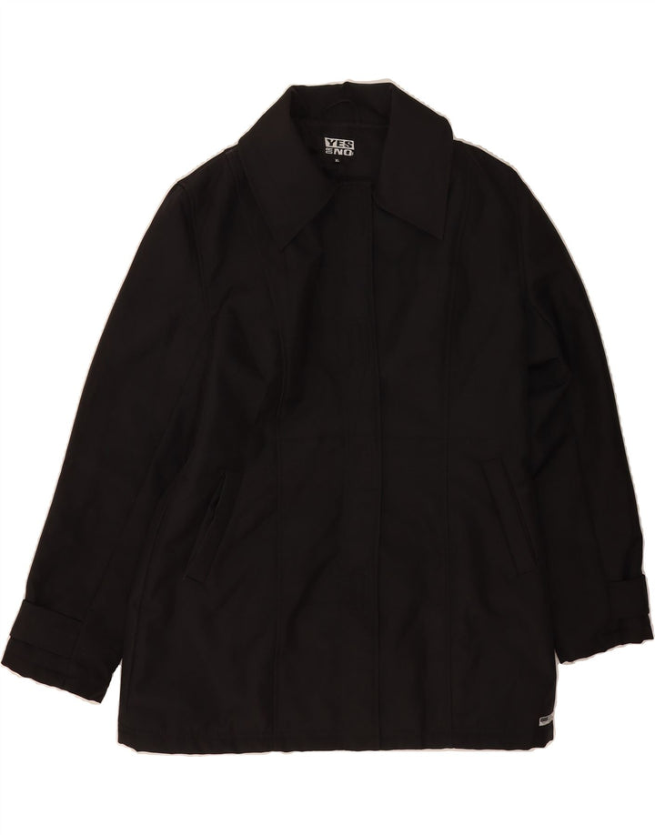 YES OR NO Womens Windbreaker Jacket UK 18 XL Black Polyester Vintage Yes Or No and Second-Hand Yes Or No from Messina Hembry 