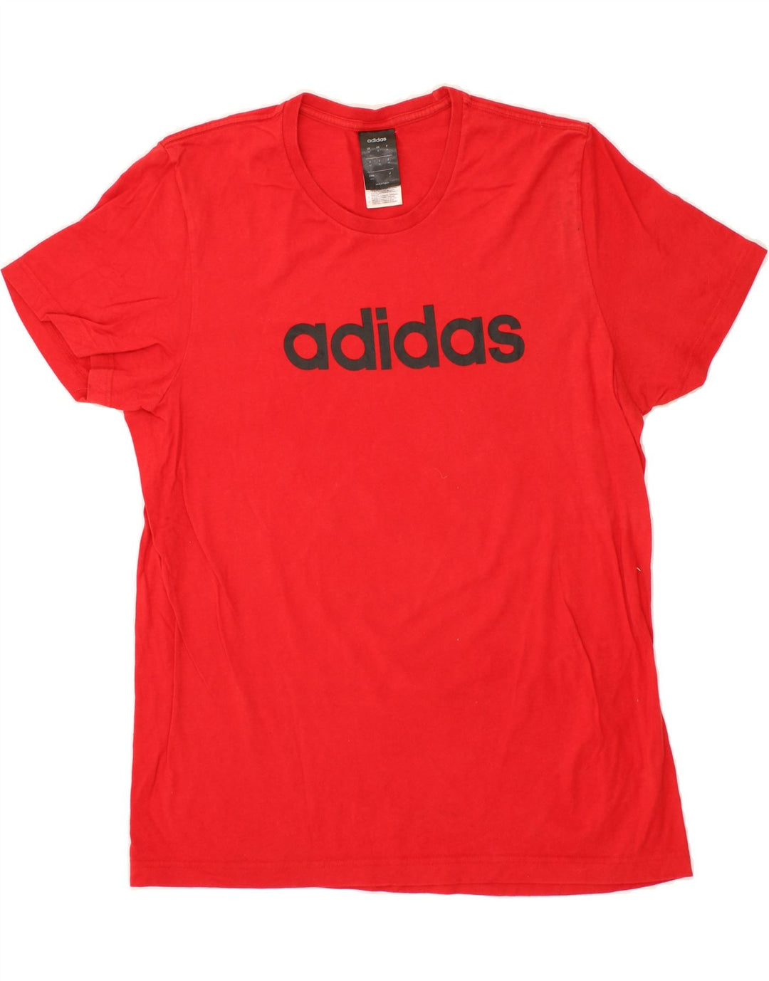 ADIDAS Mens Graphic T-Shirt Top Medium Red Cotton Vintage Adidas and Second-Hand Adidas from Messina Hembry 
