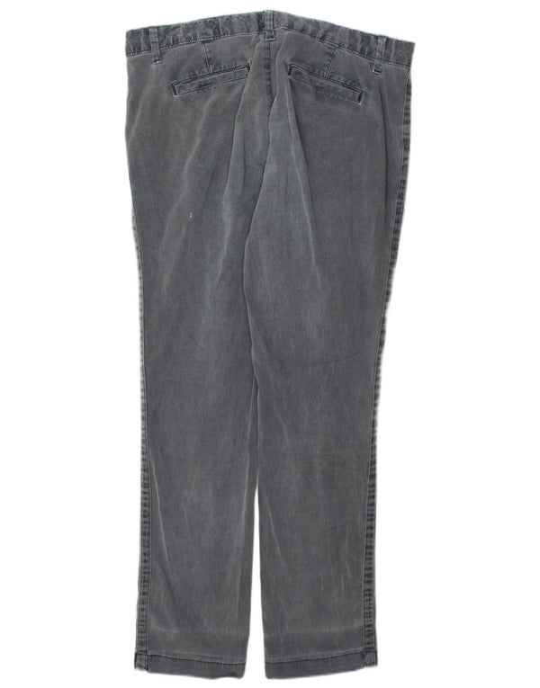 Damskie proste spodnie chino Gap US 8 Medium W30 L27 Szara bawełna