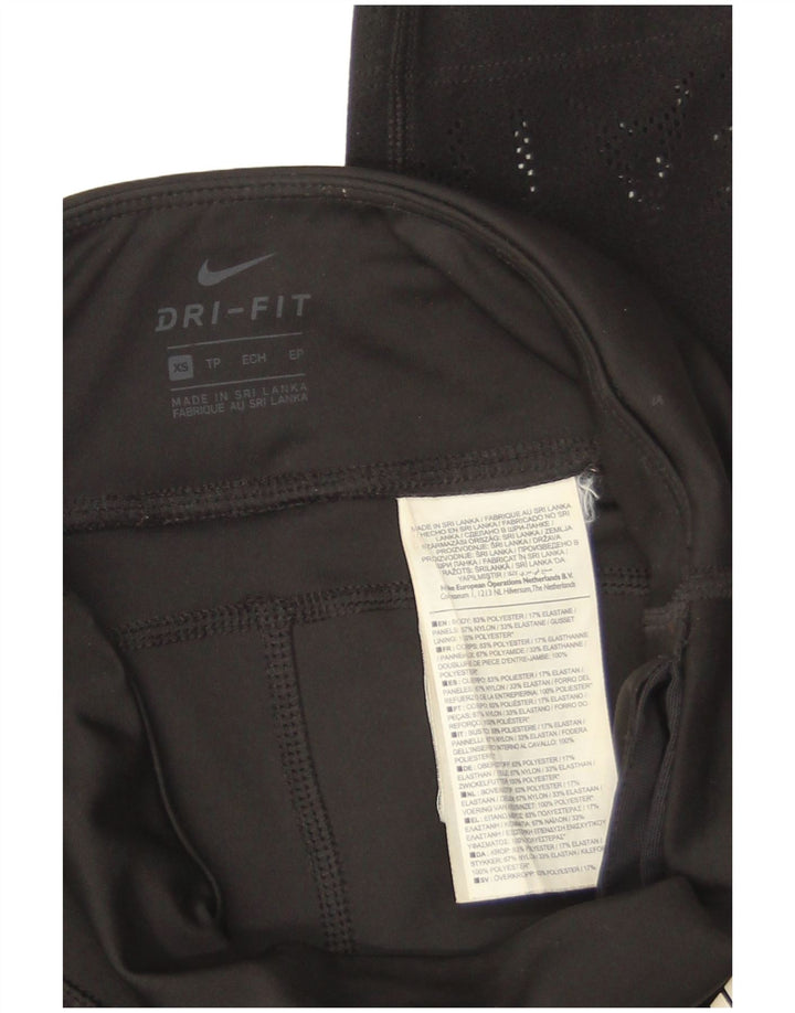 Damskie legginsy Nike Air Graphic UK 4 XS, czarny poliester