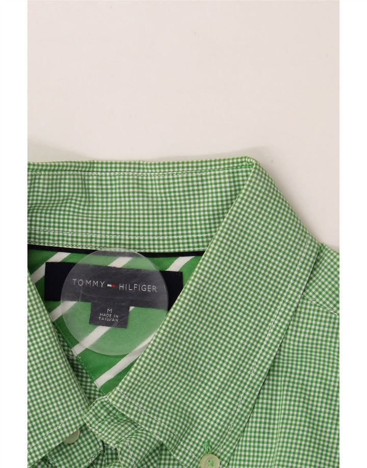TOMMY HILFIGER Mens Shirt Medium Green Gingham Vintage Tommy Hilfiger and Second-Hand Tommy Hilfiger from Messina Hembry 