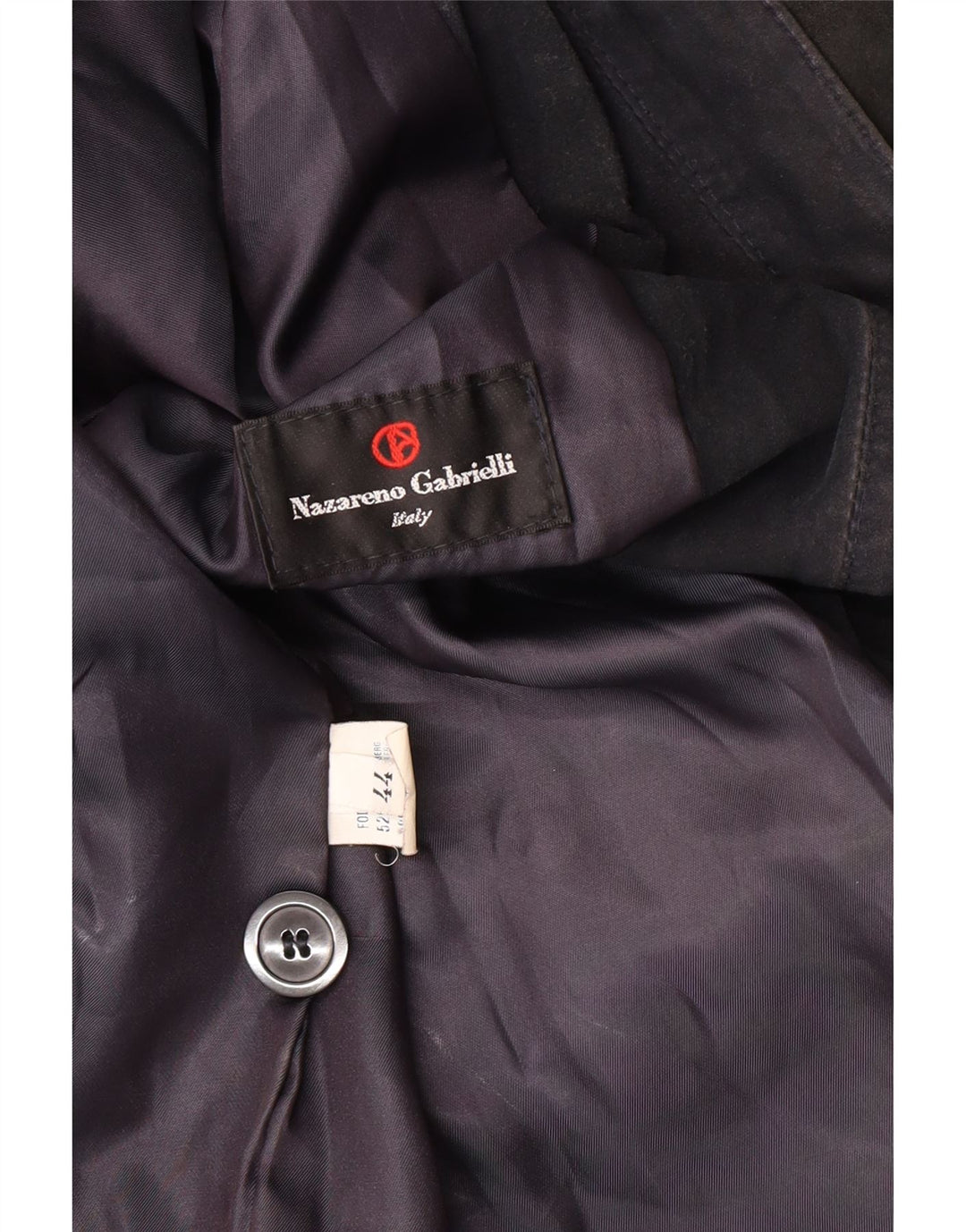 Zamszowa kurtka damska Nazareno Gabrielli IT 44 Średni granat