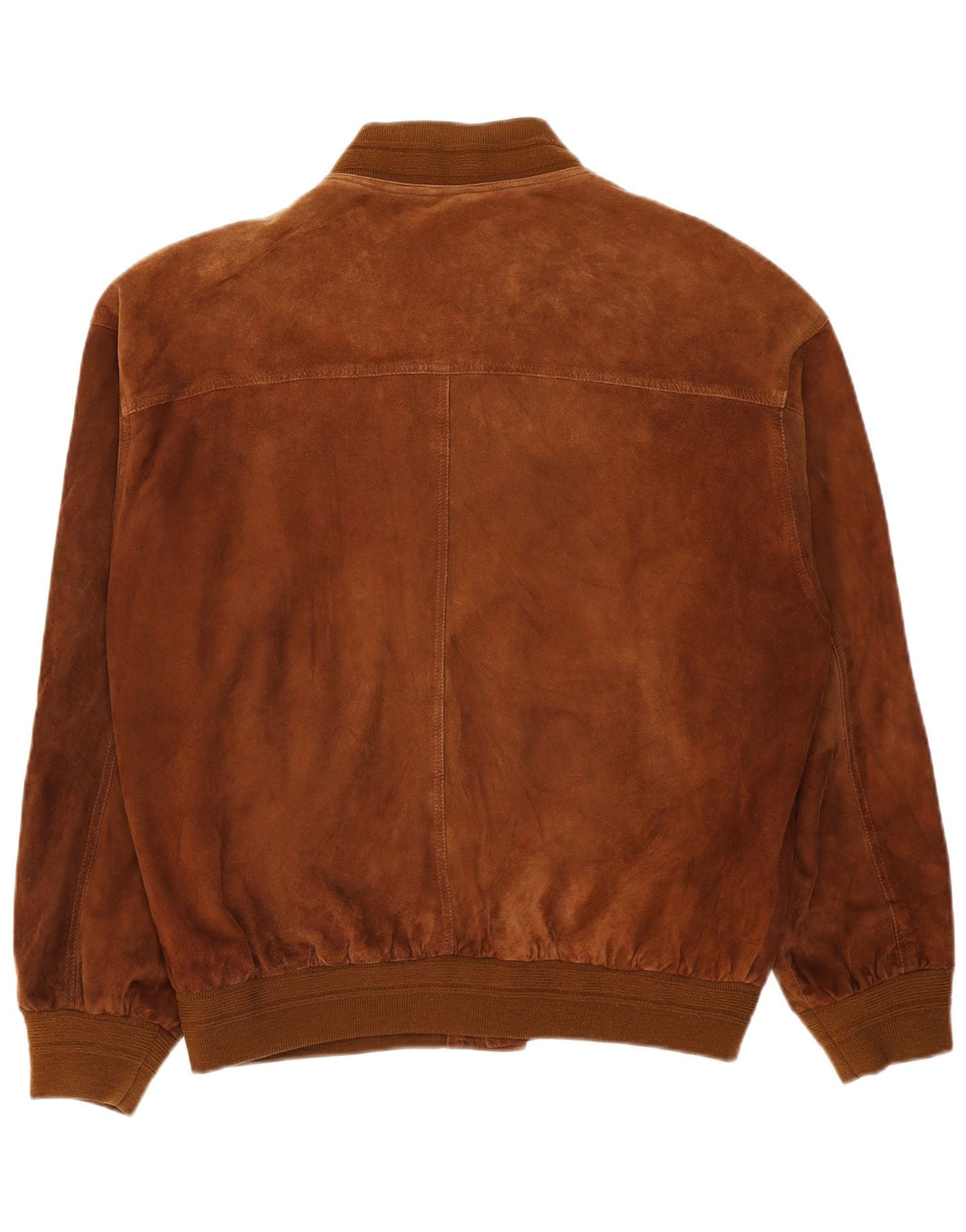 Zamszowa kurtka męska Bomber w stylu vintage IT 58 4XL Brązowa skóra