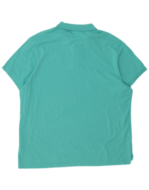 Nike Mens Polo Shirt 2XL Turquoise Cotton