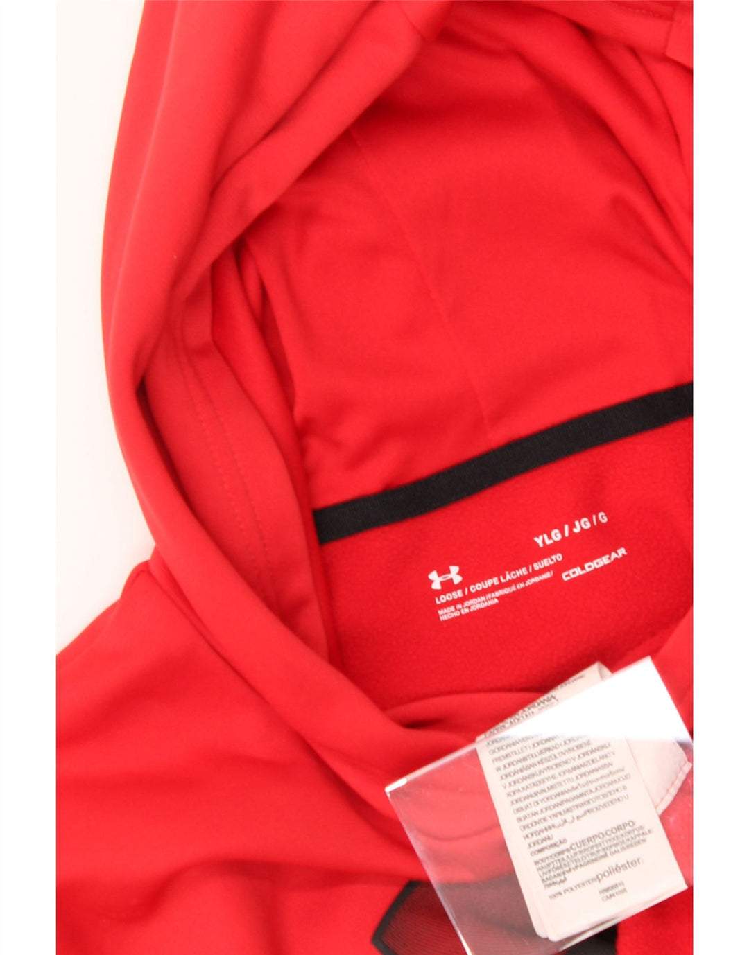 UNDER ARMOUR Boys Graphic Hoodie Jumper 14-15 Years Large Red Polyester Vintage Under Armour and Second-Hand Under Armour from Messina Hembry 