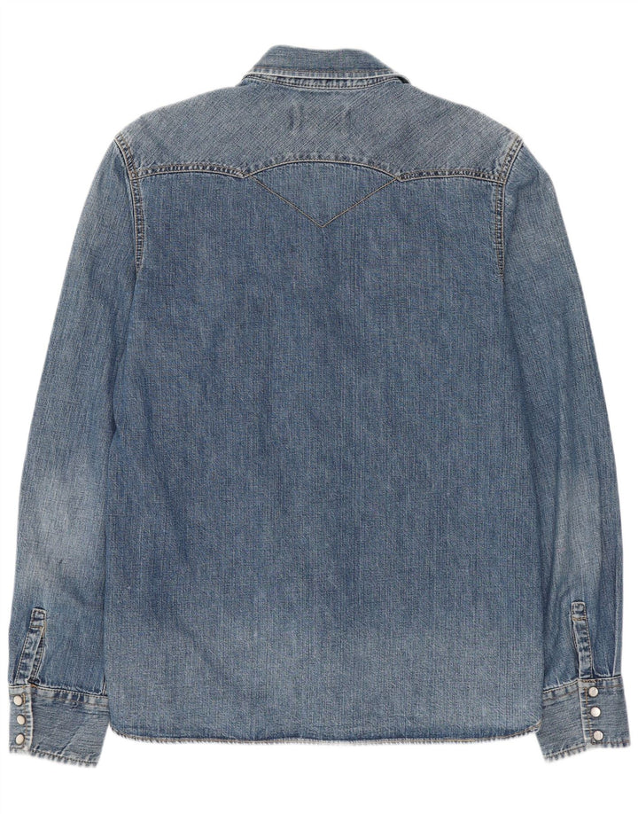Męska koszula dżinsowa Levi's Western, średnioniebieska, bawełniana
