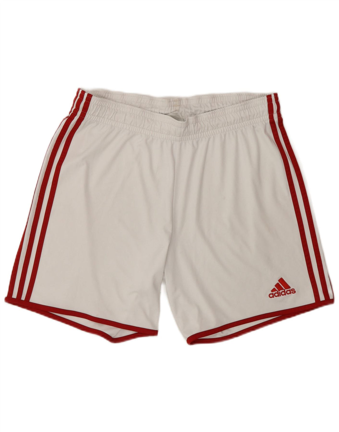 Męskie spodenki sportowe Adidas Climalite, duże, białe, poliestrowe