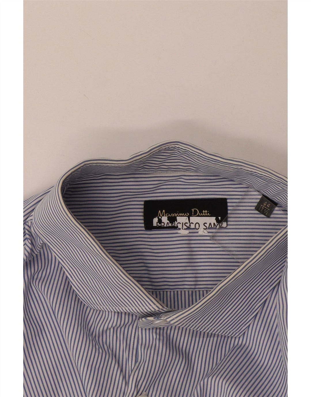 Koszula męska Massimo Dutti rozmiar 44 17 1/2 XL w niebieskie prążki