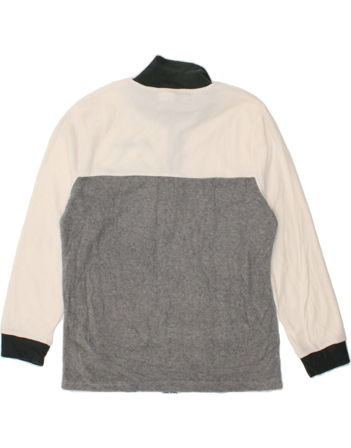 SUPERGA Womens Fleece Jacket UK 18 XL Grey Colourblock Polyester Vintage Superga and Second-Hand Superga from Messina Hembry 