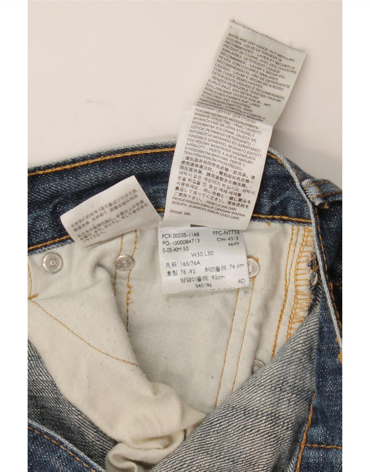 Damskie proste dżinsy Levi's W30 L30 Granatowa bawełna