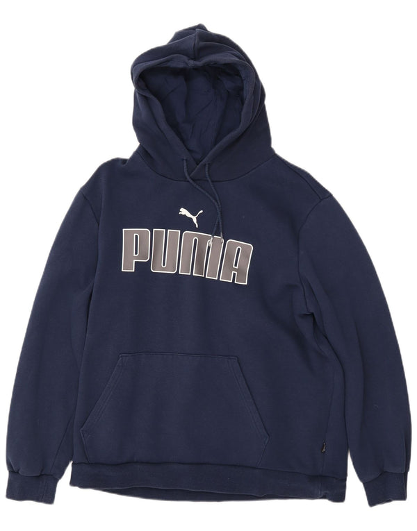 Damski sweter z kapturem i grafiką PUMA UK 16, duży, granatowy
