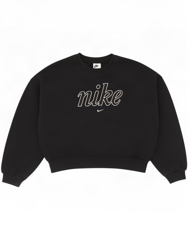 Krótka bluza Nike dziewczęca z grafiką, 12-13 lat, duża, czarna, bawełniana
