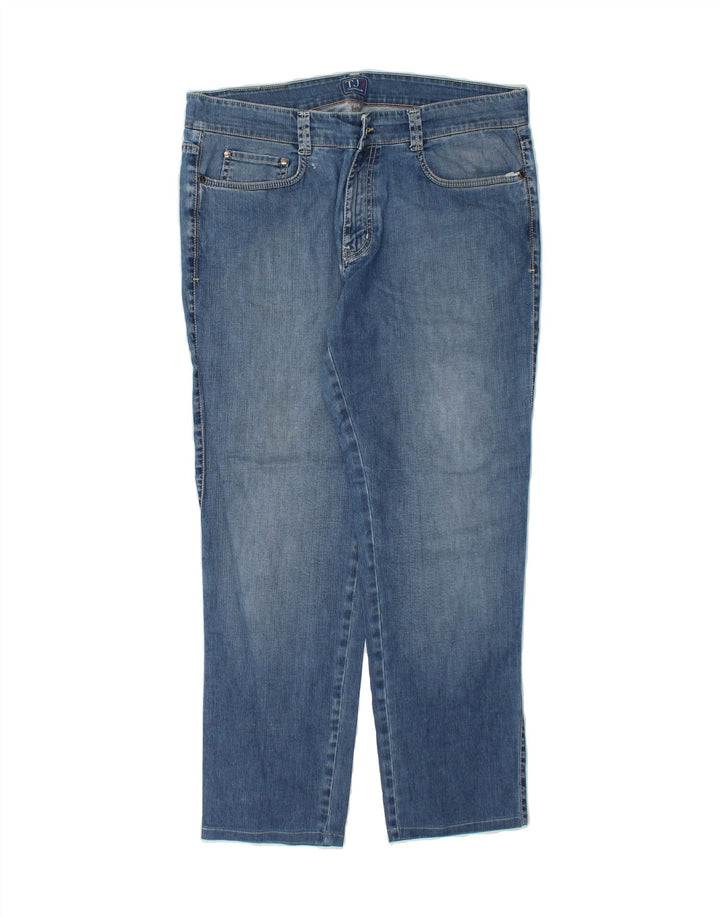 TRUSSARDI Mens Straight Jeans W38 L29 Blue Cotton Vintage Trussardi and Second-Hand Trussardi from Messina Hembry 