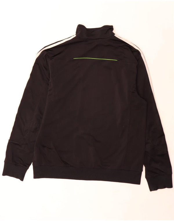 Adidas Męska bluza dresowa UK 42/44 Duży czarny poliester z blokami kolorów