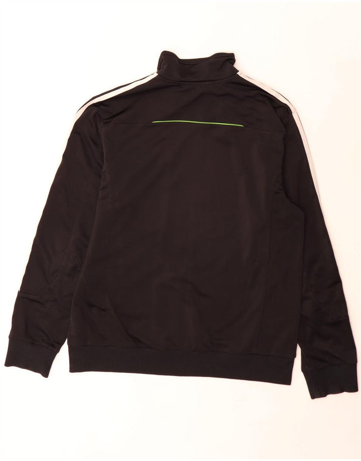 Adidas Męska bluza dresowa UK 42/44 Duży czarny poliester z blokami kolorów