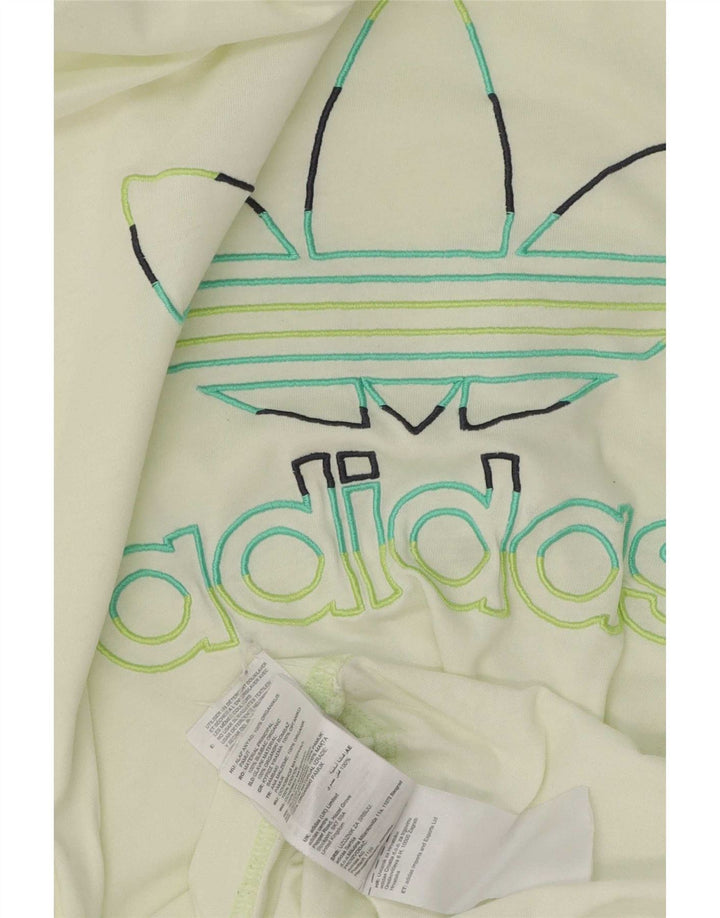 Męska koszulka z grafiką Adidas, średnia, żółta bawełna