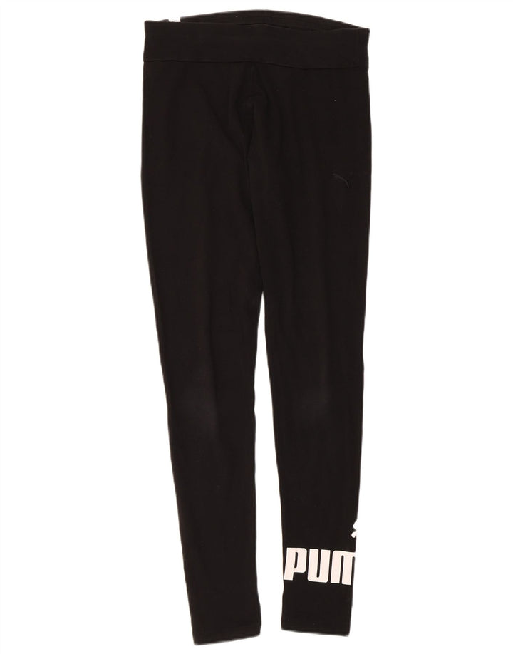 Damskie legginsy Puma Graphic UK 12, średnie czarne, bawełniane