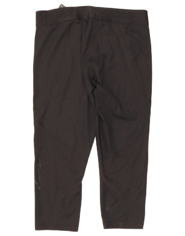 Damskie legginsy Adidas Climacool Graphic Capri UK 16/18, duże czarne