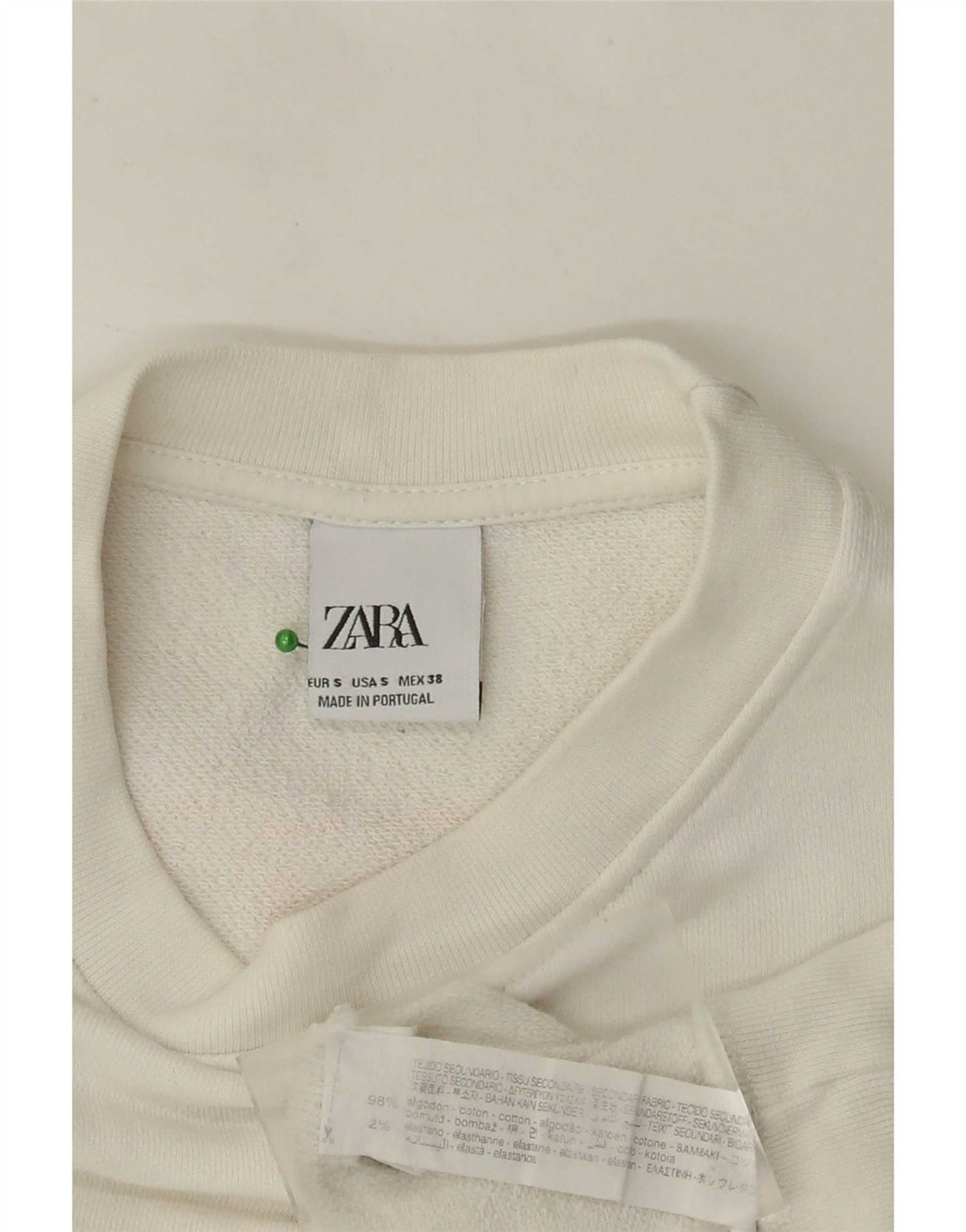 Męska bluza z grafiką Zara, mała, biała, bawełniana