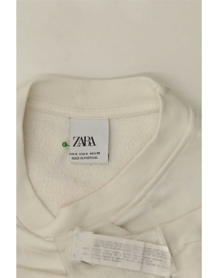 Męska bluza z grafiką Zara, mała, biała, bawełniana