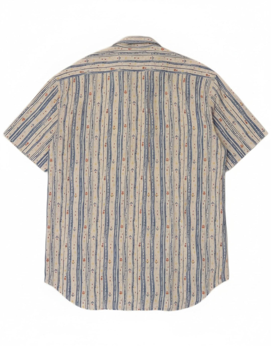 Męska koszula z krótkim rękawem Calvin Klein, bawełniana w średnie białe paski