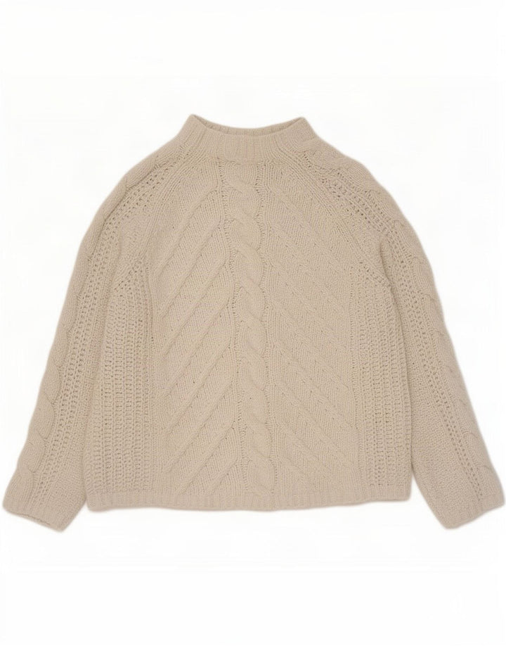 Marks & Spencer Damski sweter z golfem, UK 14, średni beż