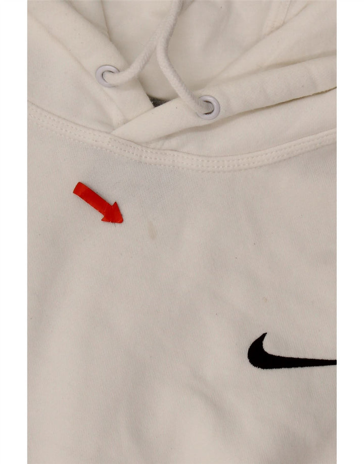 Męski sweter z kapturem Nike, mały, biały, bawełniany