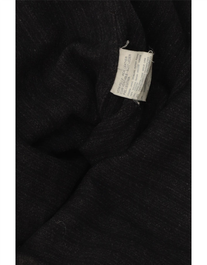 Vintage męska skórzana kurtka UK 42 XL czarna skóra