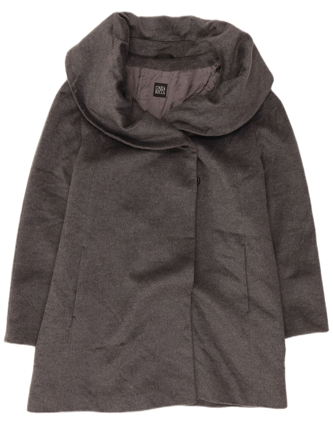 Płaszcz damski Cinzia Rocca UK 16, duży, szary, wełniany