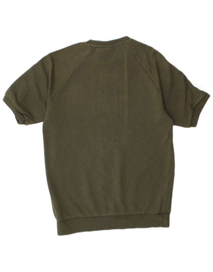 T-shirt męski ADIDAS, mały, bawełniany khaki