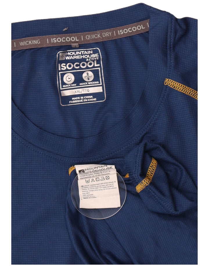 T-shirt męski Mountain Warehouse, 2XL, niebieski poliester