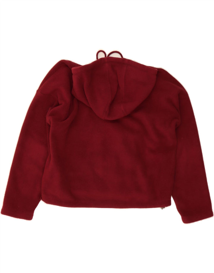 CHAMPION Womens Oversized Fleece Anorak Jacket UK 6 XS Burgundy Polyester Vintage Champion and Second-Hand Champion from Messina Hembry 
