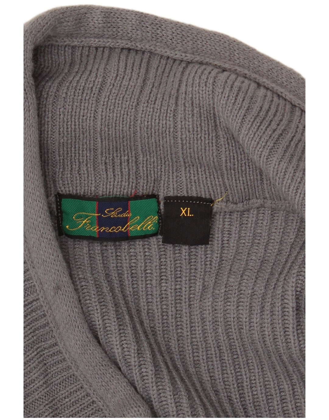 Vintage męski sweter rozpinany XL szary
