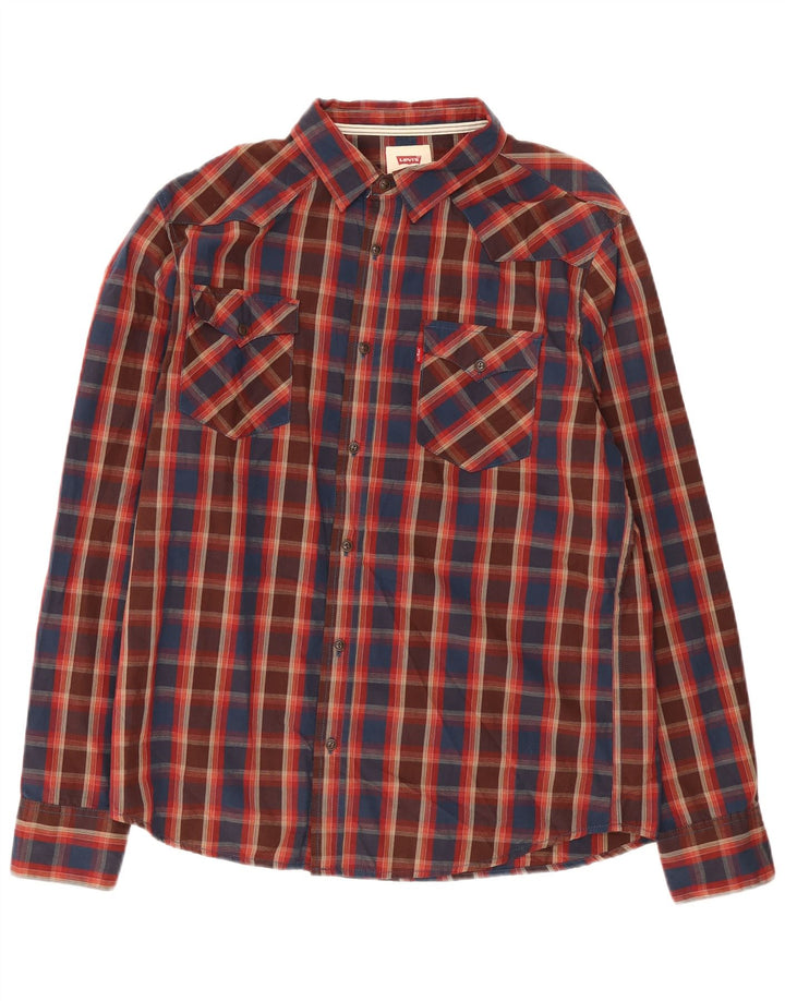 Koszula męska Levi's, duża, wielokolorowa, bawełniana w kratę