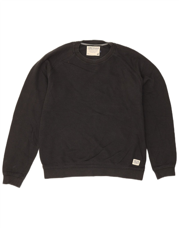 Męski sweter Jack & Jones, duży, czarny, bawełniany