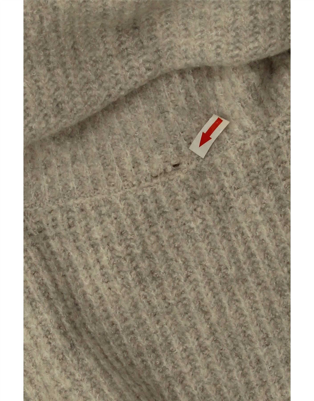 Damski sweter oversize Zara z golfem UK 10, mały, szary, akrylowy