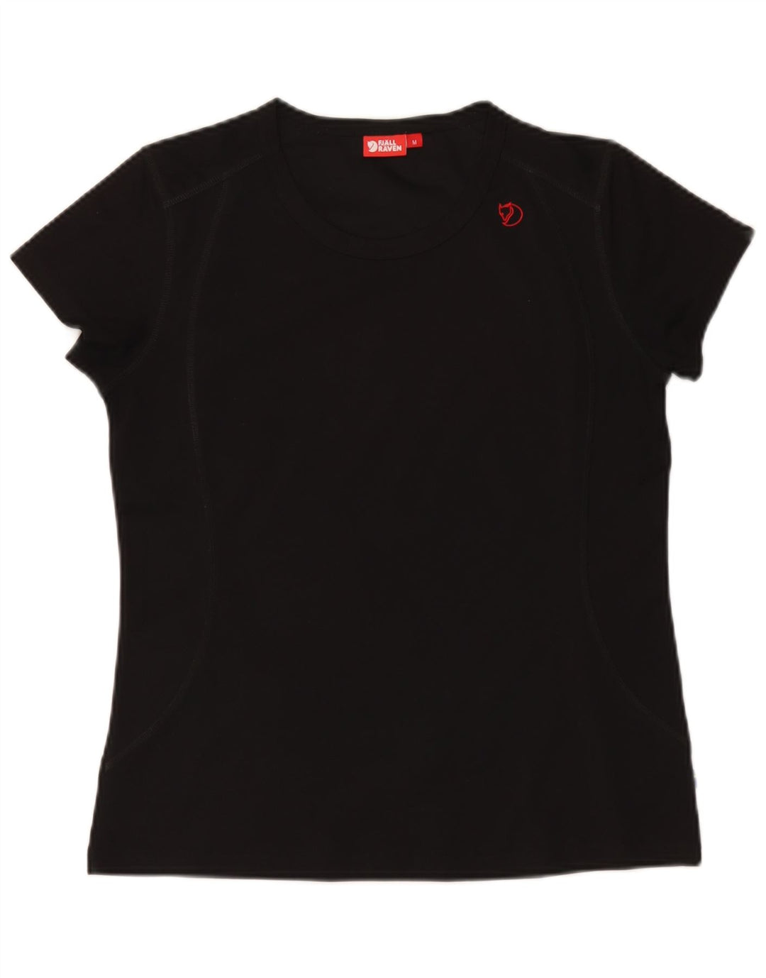 T-shirt damski Fjall Raven Top UK 14, średni czarny poliester