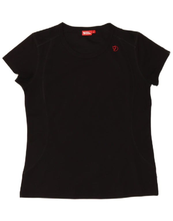 T-shirt damski Fjall Raven Top UK 14, średni czarny poliester