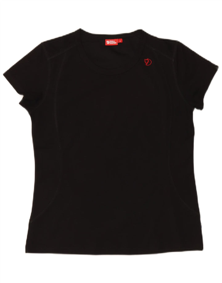 T-shirt damski Fjall Raven Top UK 14, średni czarny poliester