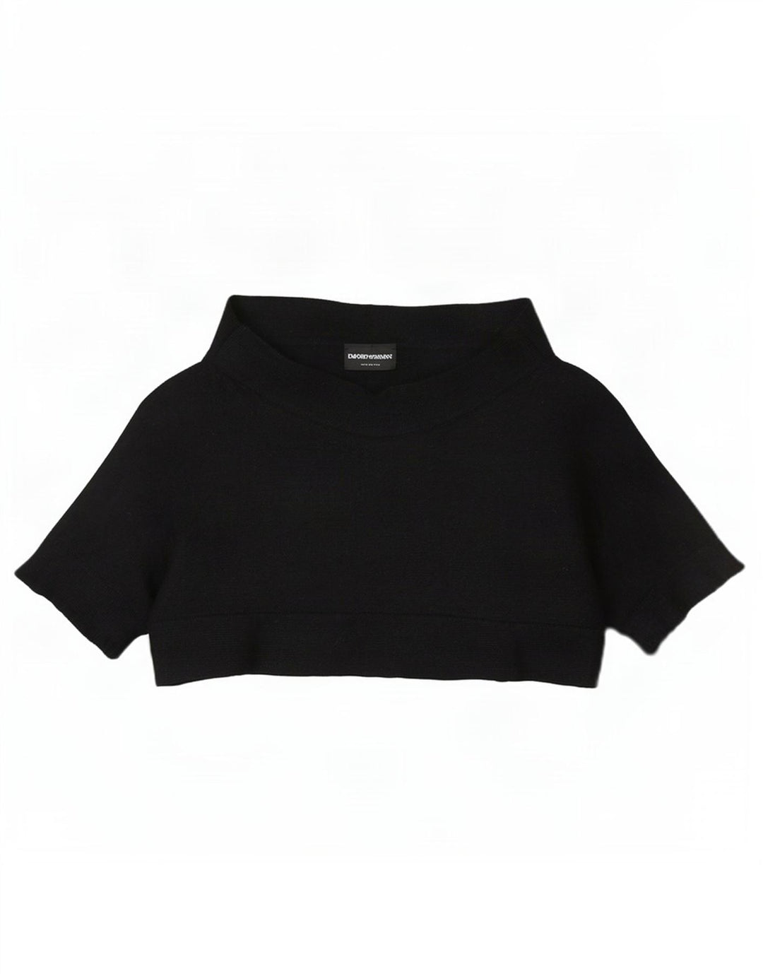 Damski krótki top Emporio Armani EU 38, średni czarny