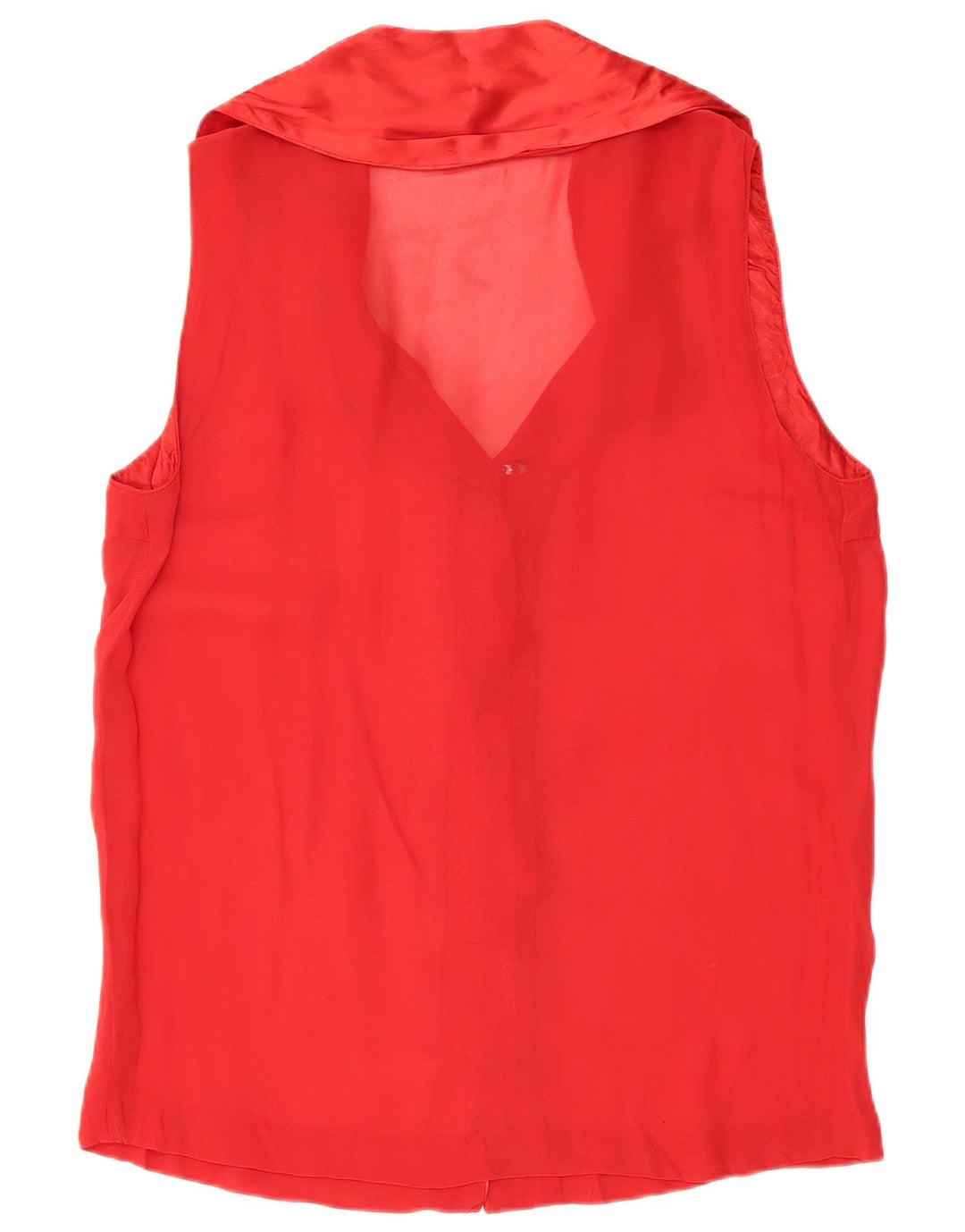 Damska bluzka koszulowa bez rękawów VINTAGE UK 16, duża czerwona